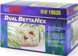 Lees Aquarium Fish DUAL Betta Hex Keeper With Lid #19535