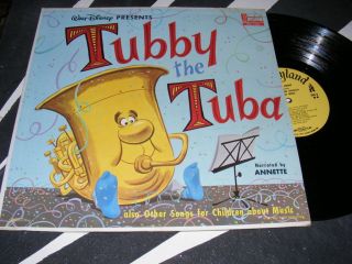 Walt Disney Presents TUBBY THE TUBA LP Narrated by Annette Funicello