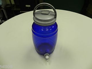 Blue Glass Beverage Dispenser 6 Liter