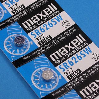 Piece Maxell SR626SW 377 Silver Oxide Coin Battery Long Expire Date