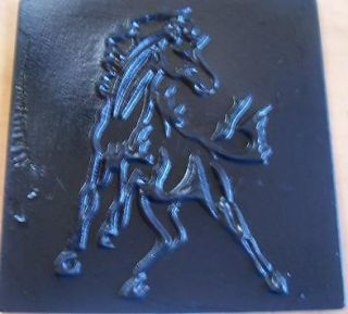 Cement Horse Stallion 11 Stamp Texture Mat Inlay BORDER ART New