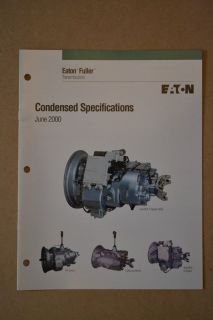 Eaton Brochure   Fuller Transmissions   Condensed Specifications