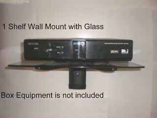 Universal 1 Shelf Glass Wall Mount for Cable Box