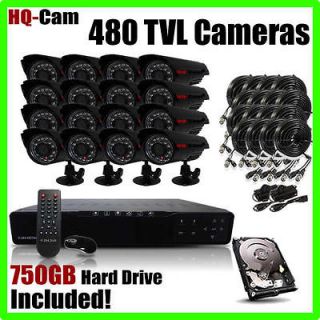 CH Home CCTV DVR Security Camera System+16 IR Cameras+1TB Hard Drive