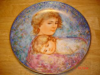 Vintage Porcelain Plate Edwin Knowles HIBEL MOTHERS DAY 1984 ABBY
