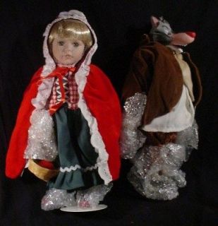 Duck House Doll LITTLE RED RIDING HOOD & BIG BAD WOLF 2 DOLLS IN BOX