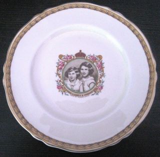Princess Elizabeth & Princess Margaret Rose Plate Grindley Creampetal