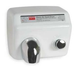 Dayton 5W631 Hand Dryer Blower Bathroom Air Warm Cast Porcelain 208