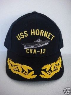 admiral ship ball cap USS hornet CVS 12 hat scrambled eggs officer USA