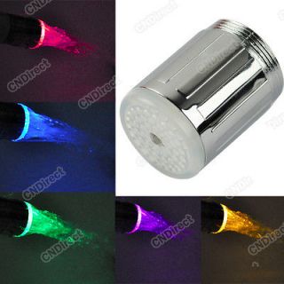 New Water Glow bathroom Shower Multicolor LED Faucet Light Sink Tap RC