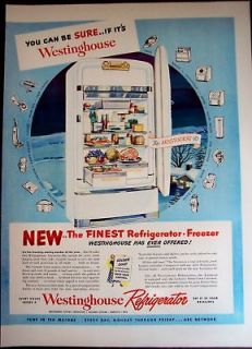 1949 Westinghouse Aristocrat Refrigerator vintage ad
