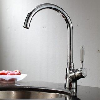 Kitchen Sink Modern Mixer Tap, 1/4 Turn Ceramic Cartridge, Brass Body