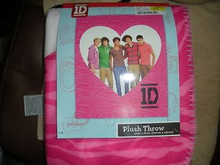 DIRECTION PINK PLUSH BLANKET THROW 1D ONE DIRECTION NEW