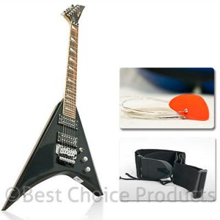 New Black Flying V Electric Guitar Solid Body Custom Design Guitar New