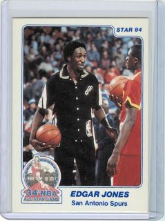 1984 Star Denver Police #30 EDGAR JONES Spurs Nrmt+
