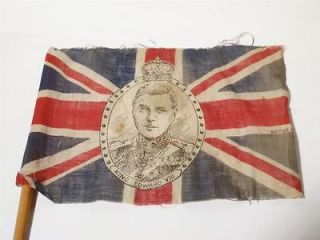 KING EDWARD VIII Flag on Stick CORONATION NEVER HAPPENED