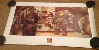 Star Wars In The Court of Jabba The Hut Dave Dorman Lithograph Signed