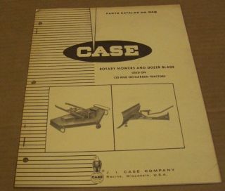 Case 1966 Rotary Mower & Dozer Blade Parts Book