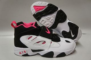 Nike Air Diamond Turf II Black Pink Flash White Sneakers Girls GS Size