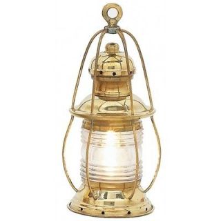 Solid Brass & Glass Electrical Ships Anchor Light (Lamp), Home or Boat