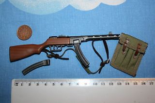 DRAGON 1/6TH SCALE WW2 GERMAN PPSH 41 & POUCH EDVARD