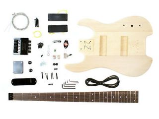Unfinished Headless Electric Bass Guitar Kit DIY Project   New Make