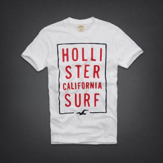 HOLLISTER by Abercrombie Rocky Point White Mens T Shirt  Medium
