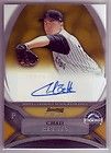 2010 Bowman Sterling Gold Refractor Auto Chad Bettis #/50 Rockies RC
