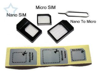 3Pack Adapter Set Nano SIM, MIcro SIM & Standard SIM adapter for