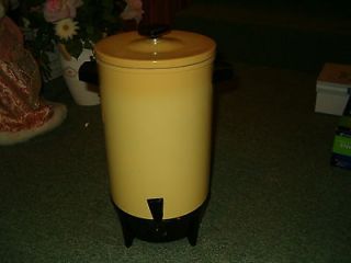 West Bend Electric Coffee Percolator 36 Cup Gold Great For Christmas