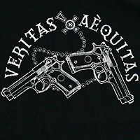 VERITAS AEQUITAS T SHIRT SAINTS GUNS/PRAYER BOONDOCK