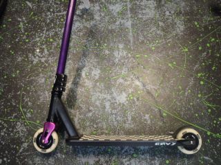 Envy Custom Scooter Black with Purple Smiths
