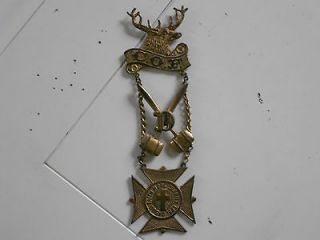 Antique CATHOLIC ORDER OF FORESTERS MEDAL / BADGE in brass, very large