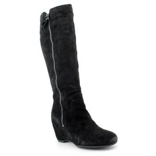 Sarto Black Suede Wedge Boots 11   Sexy, comfy, hip, and beautiful