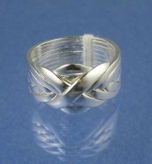 Cool 8 Piece 925 Sterling Silver Puzzle Ring Size 7 12