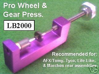 Pro Wheel and Gear Press For HO Scale Slot Cars