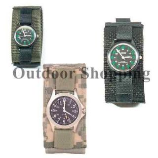 USA MADE HOOK & LOOP CLOSURE COMMANDO WATCH BAND, One Size Fits All