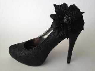 PROMOTION Black Flower Shoe Clips, Shoe Accessories, Shoe