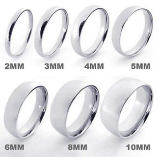 Steel Womens Mens Ring 2mm 10mm Size 7,8,9,10,11,12 ,13 AU21268