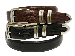 Mens Dress Belt ,Golf Belts Lizard Print Calf Skin Leather Belt New