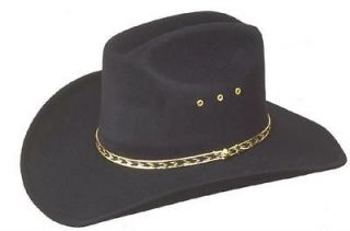 Western Express Black Faux Felt Cattleman Cowboy Hat