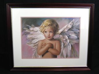 Framed 26 Angel Baby Portrait Print Nancy Noel Sacred Religious Wall