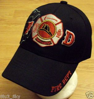 DELUXE FD FIRE DEPT DEPARTMENT RESCUE FIGHTER FIREMEN FDNY BALL CAP