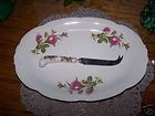 COLLECTIBLE FINE CHINA WAWEL POLAND ROSES PLATTER KNIFE