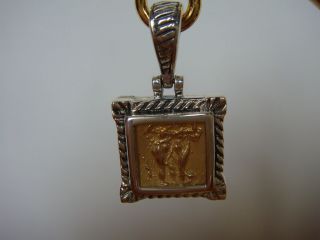 DESIGNS (#6) ~ 925 SS + 14K Gold Pendant ~ Psyche and Amore