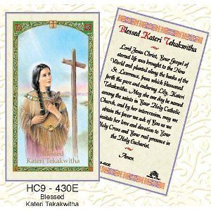PRAYER TO SAINT KATERI TEKAKWITHA CATHOLIC HOLY CARD (3CARDS)