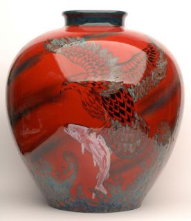 Royal Doulton Burslem Artwares Osprey Vase Ltd Ed