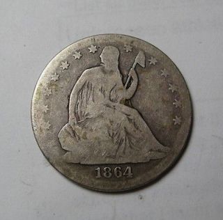1864 Seated Liberty Half Dollar *Original Good* Civil War Date