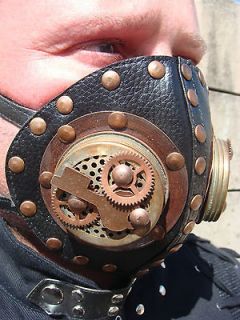 Steampunk SDL leather look mask by SDL with cogs and key