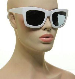 New Mens Large Oversize Vintage Style Sunglasses Cool White Square